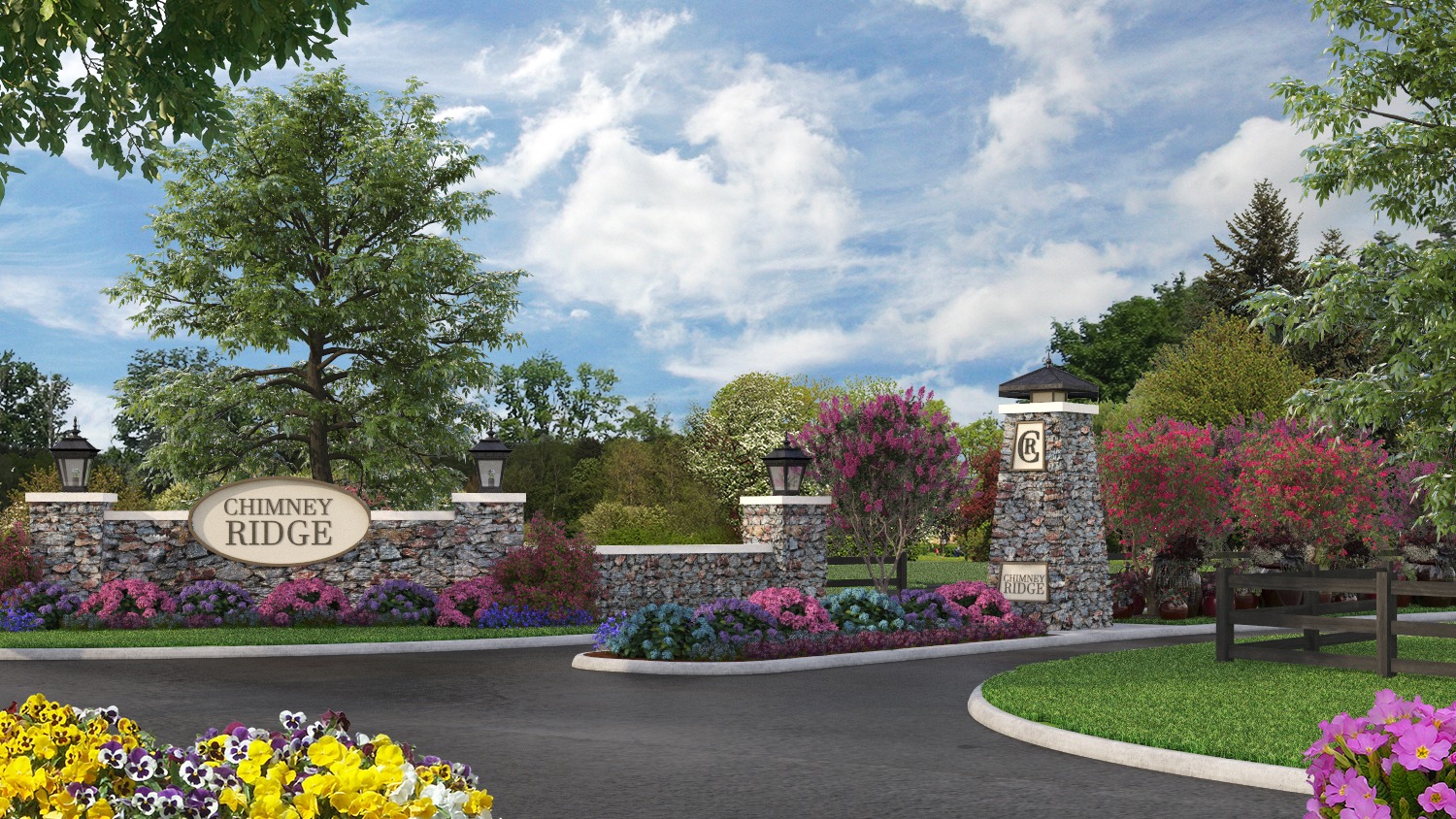 Rendering of entrance to Chimneyridge